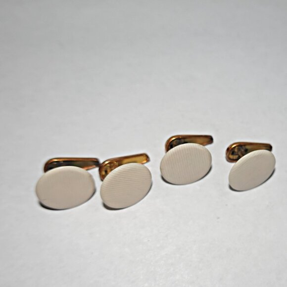 VictorianTuxedo Gold Filed Studs - Picture 1 of 2